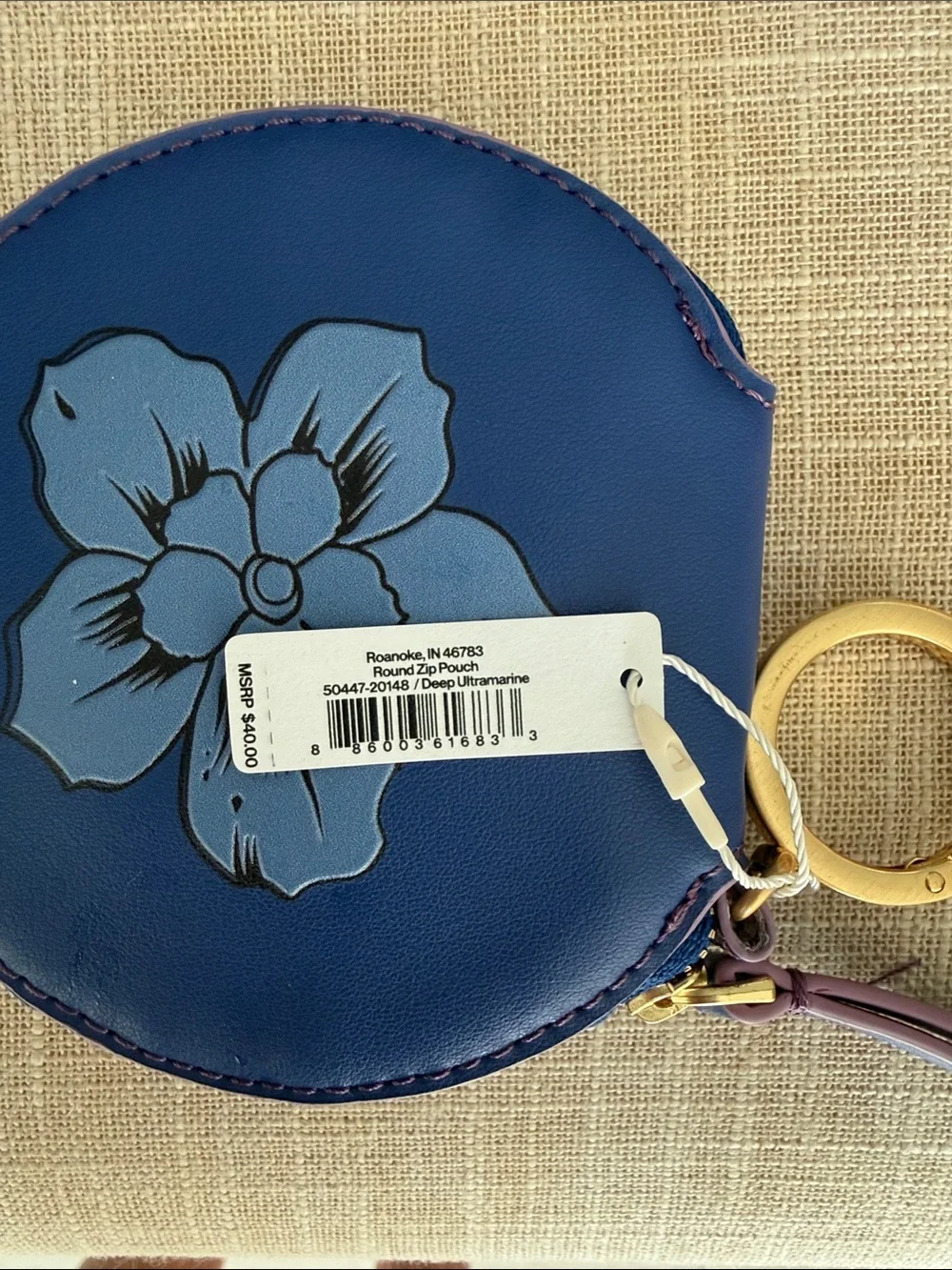 Vera Bradley Blue Coin Pouch NWT